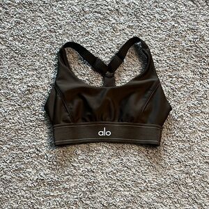 Alo brown airlift suit up bra size S